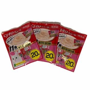 いなば チャオ CIAO ちゅ～る 11歳からの まぐろ かつお （14g×20本入り）×3セット いなば ちゅーる