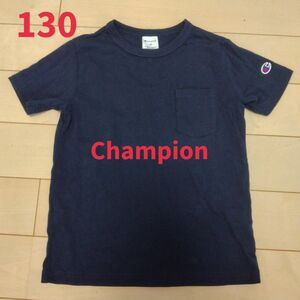 【未使用】Champion　チャンピオン　半袖Tシャツ　ネイビー　130