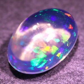 天然ウォーターオパール メキシコ産 3.475ct 欧泊 ルース 裸石 宝石 ジュエリー 遊色 天然 墨西哥 loose jewelry water opal mexicanの画像1