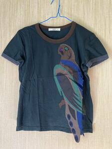 PRADA プラダ 半袖Tシャツ S カーキグリーン 鳥 カットソー スカート