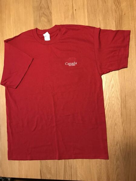 ALSTYLE アルスタイル　Canada VICTORIA ロゴ　　半袖Tシャツ 赤色　メンズ　XLサイズ　綿100%