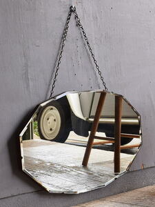 イギリス アンティーク　 壁掛けミラー 鏡　12414