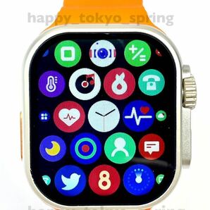 新品 Apple Watch Ultra2 代替品 2.19インチ 大画面 S9 スマートウォッチ 通話 音楽 多機能 健康 スポーツ 防水 血中酸素 android 血圧の画像3