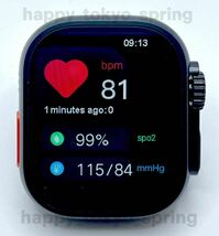 新品 HK9 Ultra Black Edition 2.19インチ 大画面 S9 スマートウォッチ 通話 音楽 多機能 健康 血中酸素 血圧 Apple Watch9 代替品._画像5