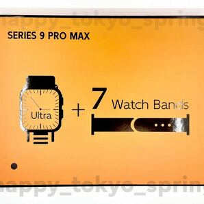 新品 Watch9 Pro Max 大画面 バンド7種類 スマートウォッチ 通話 音楽 多機能 健康 血中酸素 血圧 Apple Watch9 代替品の画像4