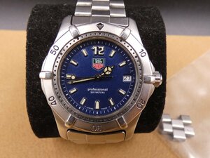 ** TAG Heuer /TAG HEUER Professional 200m WK1213 quartz boys blue face original belt preliminary koma attaching operation goods **