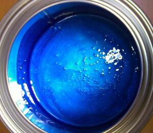 ●○２液型ウレタン塗料 ブルーメタリック 4Lセット○バイク自動車スプレーガン塗装●