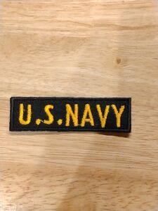 ワッペン　アイロンワッペン　[U.S.NAVY]　刺繍　ハンドメイド　ミリタリー