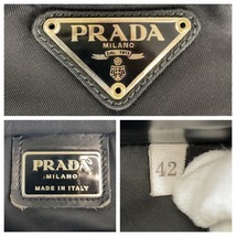 PRADA プラダ テスート 三角ロゴプレート ブラック 黒 シルバー金具 ナイロン ショルダーバッグ 肩掛け レディース 405633_画像9