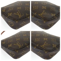 LOUIS VUITTON ルイヴィトン モノグラム ポシェット アクセソワール ブラウン 茶 PVC M51980 ハンドバッグ アクセサリーポーチ 405758_画像4