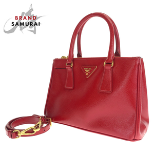 PRADA プラダ ガレリア サフィアーノ レッド 赤 ゴールド金具 パテントレザー BN2316 ショルダーバッグ 2way レディース 405837