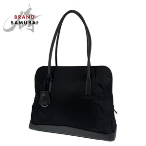 PRADA プラダ テスート ブラック 黒 シルバー金具 ナイロン/レザー ショルダーバッグ 肩掛け レディース 405957