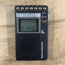 SONY 山ラジオ ワイドFM対応 イヤホン内蔵FM/AMポケットラジオ ICF-R354MK 動作品_画像1