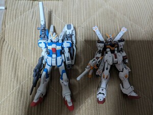 ガンプラ HG セカンドV RGクロスボーンガンダム　艶消し部分塗装済み　セカンドVアンテナ破損　ジャンク バンダイ 組み立て済み