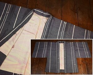 S151【泉美】鮫小紋羽織　竹柄　着物　和装　和服