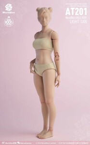 Worldbox AT201 Light Tan 浅麦色 1/6スケールアクションフィギュア 女性素体 ヘッド無し 新品未開封 （検 Tbleague Hottoys Super Duck 嵐