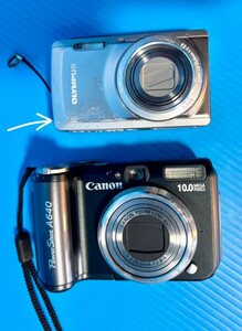 F729 *Canon Power Shot A640 PC1200/OLYMPUS MODEL No.μ-7040 цифровая камера 2 позиций комплект снятие деталей утиль 