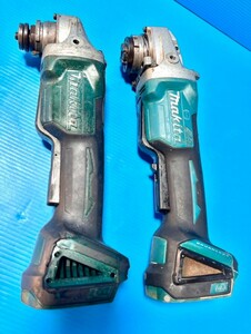 F764 ★Makita マキタ 充電式ディスクグラインダモデル GA408D/GA520D 本体のみ 2台セット 部品取り ジャンク品