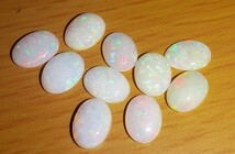 オーストラリア産　オパール　遊色効果綺麗！　7×5MM 4.55CT 天然オパール　australian opal 10PCS _画像4