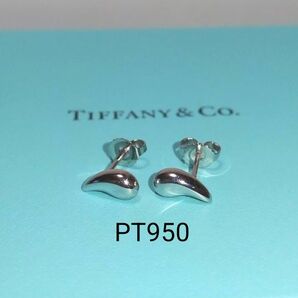 TIFFANY ティファニー Pt950 ティアドロップ ピアス