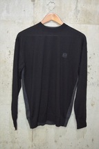 ロエベ LOEWE　切替 ニット　セーター　S　ANAGRAM SWEAT BLACK/GR S　 D5597_画像1