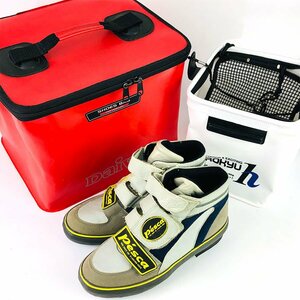 [1 jpy ~ Daiwa baccan . shoes set /D1] Daiwa PVC shoes bag * Pesca . shoes 25.0cm* Hirokyu water .. baccan rope attaching 3 set fishing 