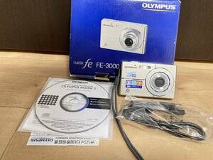 動作未確認　OLYMPUS オリンパス FE-3000 ジャンク品　付属品あり　 コンパクトデジタルカメラ バッテリー付属