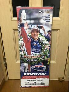 【激レア】2018年 INDY 500 チケットパネル 佐藤琢磨 RedBull Racing フェルスタッペン HONDA F1 角田裕毅 レッドブル ホンダ F1 インディ