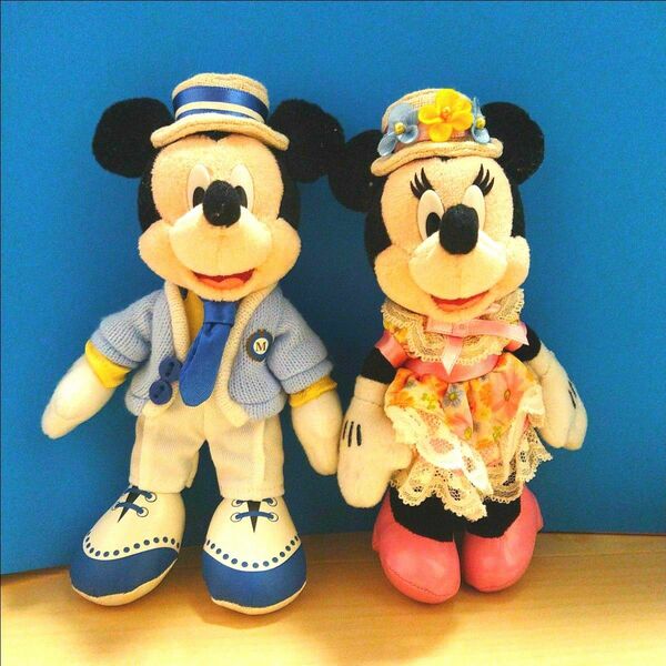 【匿名配送】 Disney　スプリングヴォヤッジ　2013　 ミッキー ミニー ぬいぐるみバッジ TDS TDR ディズニー