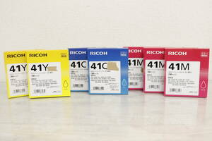 【未使用】 RICOH 純正インクカートリッジ 6点セット GC41C GC41M GC41Y SGカートリッジ Mサイズ 8K281