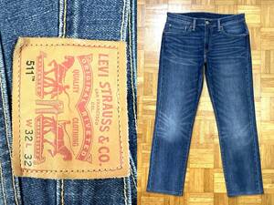 Levis 511【32x29】SLIM☆インディゴデニムパンツ☆ストレッチデニム☆スリムタイト☆古着☆60616-3303M