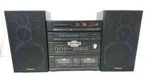 【ジャンク品】Technics テクニクス CDプレイヤーカセットデッキ 3WAYスピーカーセット/SL-X800/SA-X800/SB-CD300/オーディオ機器/16-RMS81