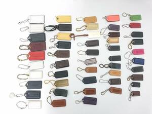 [ collection ]COACH Coach tag large amount . summarize 50 point set / leather tag / leather tag / key holder / bag charm / Logo plate /6-RYQ81