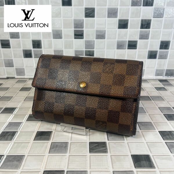 LOUIS VUITTON ルイヴィトン ダミエ 三つ折り財布