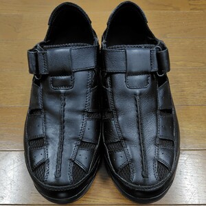 HAWKINS TRAVELLER Hawkins tiger bela- sandals 26.0 black natural leather beautiful goods 