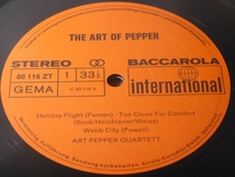 【ドイツ・オリジナル】THE ART OF PEPPER / Art Pepper Quartet_画像2