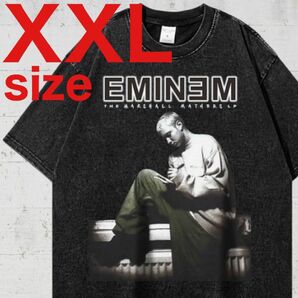 EMINEM　エミネム　モノクロ　RAP　ラップ　Tシャツ　ブラック　XXL