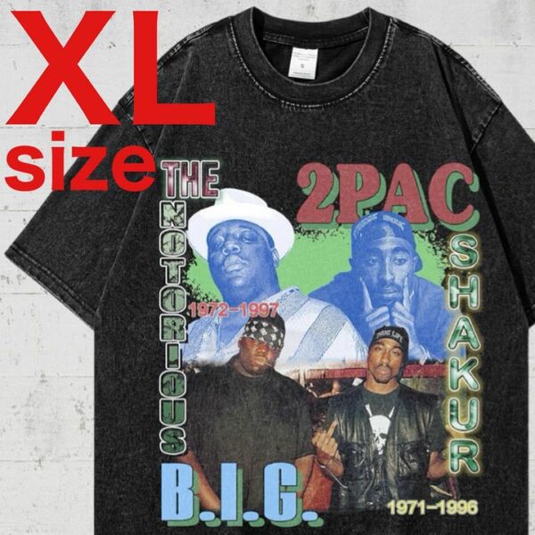 【激レア】Biggie　ビギー　2PAC　TUPAC　Tシャツ　ブラック　XL