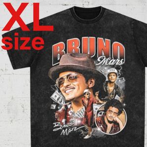 【希少】Bruno Mars　ブルーノ・マーズ　ラップ　Tシャツ　ブラック　XL