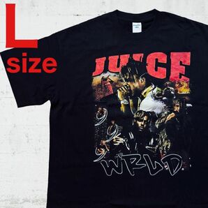 Juice Wrld　ジュースワールド　WRLD　ラップ　Tシャツ　ブラック　L