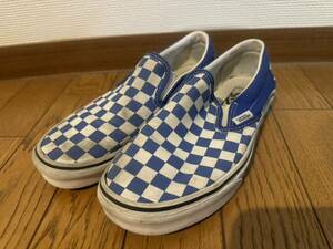 VANS. バンズ スリッポン USA VANS スニーカー チェック柄 CLASSIC SLIP-ON COLOR THEORY CHECKERBOARD DAZZLING BLUE VN0A7Q5D6RE