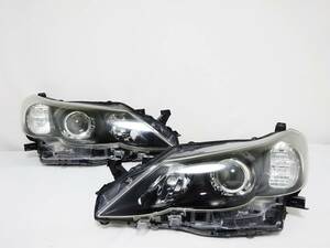 希少 マークX 130 前期 ブラック塗装 HID キセノン ヘッドライト ヘッドランプ 左右 22-348 GRX130 GRX133 GRX135 ステー欠損無し ②