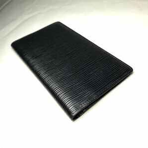684 外観極美品 LOUIS VUITTON ルイヴィトン エピ ノワール アジェンダ ポッシュ R20522 手帳カバー 手帳ケース カードケース 黒 メンズ の画像5