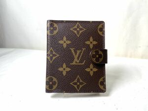 716 1円 ■使用僅か極美品■ LOUIS VUITTON ルイヴィトン R20007 モノグラム アジェンダ ミニ 手帳カバー アドレス帳 ブラウン系