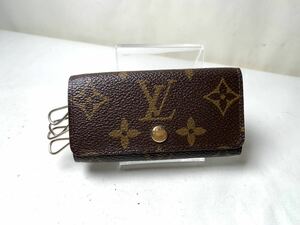 792 1円 ■使用僅か極美品■ LOUIS VUITTON ルイヴィトン M62631 モノグラム ミュルティクレ4 4連 キーケース 鍵入れ ブラウン系 