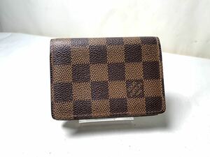 794 1円 ■美品■ LOUIS VUITTON ルイヴィトン N62920 ダミエ アンヴェロップ カルト ドゥ ヴィジット カードケース ブラウン