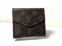 815 美品　1円 LOUIS VUITTON ルイヴィトン モノグラム wホック 三つ折り ポルト カルト クレディ 小銭入れ ウォレット 財布_画像2