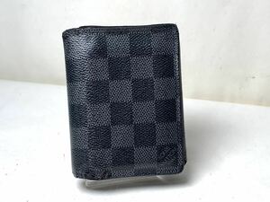 816 1円 LOUIS VUITTON ルイヴィトン トリフォルド N63096 財布 折財布 ダミエグラフィット メンズ ブランド 三つ折り ウォレット 札入れ