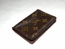 817 1円 LOUIS VUITTON ルイヴィトン M61732 モノグラム オーガナイザードゥポッシュ カードケース 名刺入れ ブラウン系_画像5