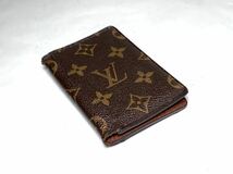 817 1円 LOUIS VUITTON ルイヴィトン M61732 モノグラム オーガナイザードゥポッシュ カードケース 名刺入れ ブラウン系_画像3